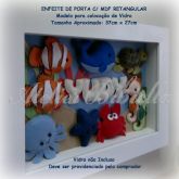 FUNDO DO MAR QUADRO MDF RETANGULAR NICHO P/ VIDRO