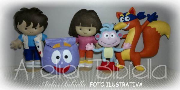 DORA AVENTUREIRA BASE 30CM KIT 5 PERSONAGENS