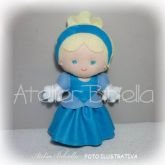 CINDERELA PERSONAGEM 30 CM UNIDADE C/ SUPORTE