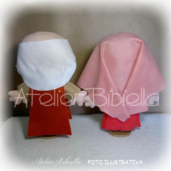 KIT - NOÉ E ESPOSA 30 CM - CASAL C/ SUPORTE