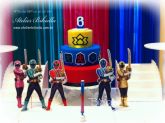 DECORAÇÃO POWER RANGERS SAMURAI MESA 2 CUBO LISO GRADE CORTINA MDF BANCO BOLO - Festa Londrina