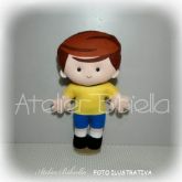 MARIANA OU MENINO 30 CM DA TURMA DA GALINHA PINTADINHA C/ SUPORTE