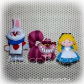 LEMBRANCINHA ALICE NO PAÍS DAS MARAVILHAS - KIT C/ 3 PERSONAGENS 12CM