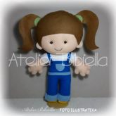 MARIANA OU MENINO 40 CM DA TURMA DA GALINHA PINTADINHA C/ SUPORTE