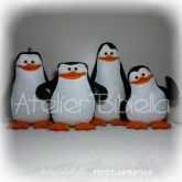 KIT C/ 4 PINGUINS DE MADAGASCAR