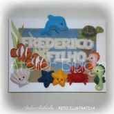 FUNDO DO MAR QUADRO MDF RETANGULAR