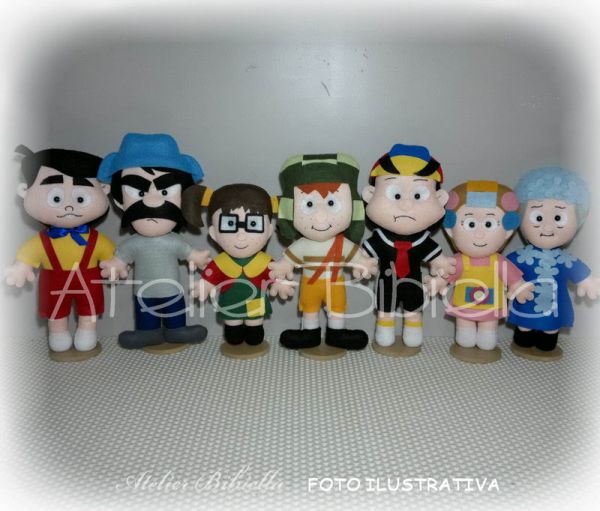 TURMA DO CHAVES KIT 7 PERSONAGENS 25~30 CM