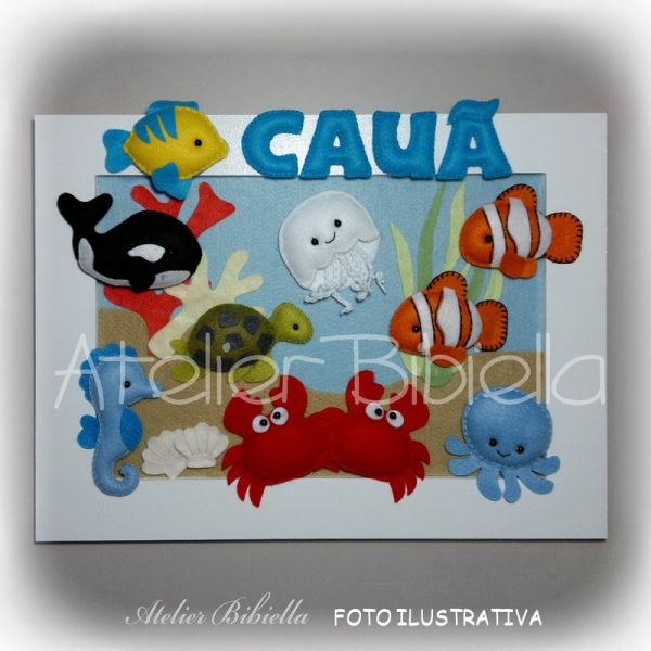 FUNDO DO MAR QUADRO MDF RETANGULAR MODELO CAUÃ