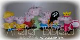 PEPPA PIG - KIT 8 PERSONAGENS COM SUPORTES