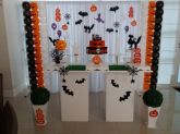 DECORAÇÃO HALLOWEEN MESA 2 CUBO LISO GRADE CORTINA MDF BOLO - Aluguel em Londrina