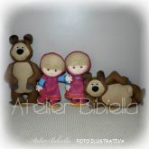 MARSHA 26 E O URSO 33 KIT 4 PERSONAGENS