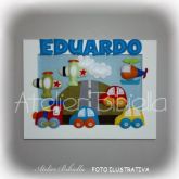 TRANSPORTE PADRÃO COLORIDO QUADRO MDF RETANGULAR