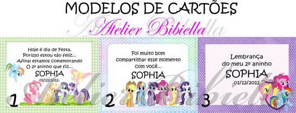 CARTÃO TEMA LITTLE PONY - UNIDADE