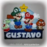 SUPER MARIO ENFEITE DE PORTA ESPECIAL SEM MDF UNIDADE