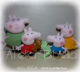 KIT PEPPA PIG FAMILIA COM SUPORTES