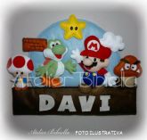 SUPER MARIO ENFEITE DE PORTA SEM MDF UNIDADE