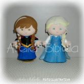 KIT FROZEN PADRÃO C/ 6 PERSONAGENS BASE ELSA 25CM