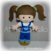 MARIANA OU MENINO 30 CM DA TURMA DA GALINHA PINTADINHA C/ SUPORTE