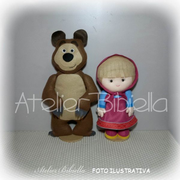 MARSHA 26 E O URSO 33 KIT 2 PERSONAGENS