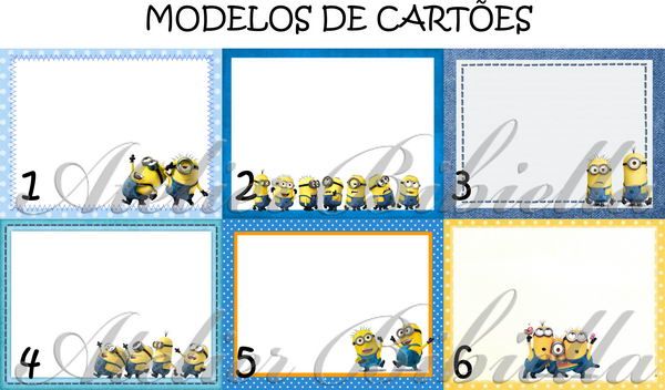 CARTÃO TEMA MINIONS - UNIDADE