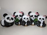 PANDA KIT 5 PEÇAS TAM APROX 25 CM