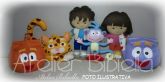 DORA AVENTUREIRA BASE 30CM KIT 6 PERSONAGENS