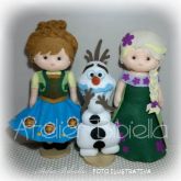 KIT C/ 3 - FROZEN FEVER 40CM E OLAF 35CM C/ SUPORTES