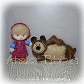 MARSHA 26 E O URSO 33 KIT 2 PERSONAGENS