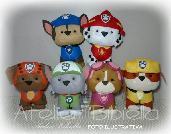 PATRULHA CANINA 30CM KIT C/ 6 PERSONAGENS