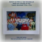 FUNDO DO MAR QUADRO MDF RETANGULAR NICHO P/ VIDRO