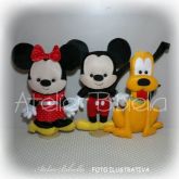 MICKEY, MINNIE E PLUTO 20CM KIT COM 3 PERSONAGENS