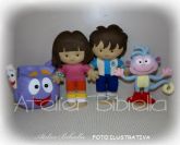 DORA AVENTUREIRA DORA E DIEGO 30CM KIT 4 PERSONAGENS