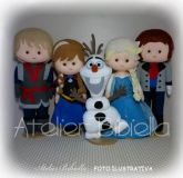 NOVO FROZEN ANNA OU ELSA 30 CM UNIDADE C/ SUPORTE