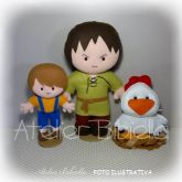 JOÃO E O PÉ DE FEIJÃO - KIT C/ 3 PERSONAGENS