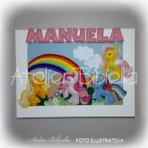 LITTLE PONY PORTA MATERNIDADE EM MDF RETANGULAR