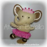 SAFARI BAILARINA PERSONALIZADA 30 CM COM SUPORTE UNIDADE