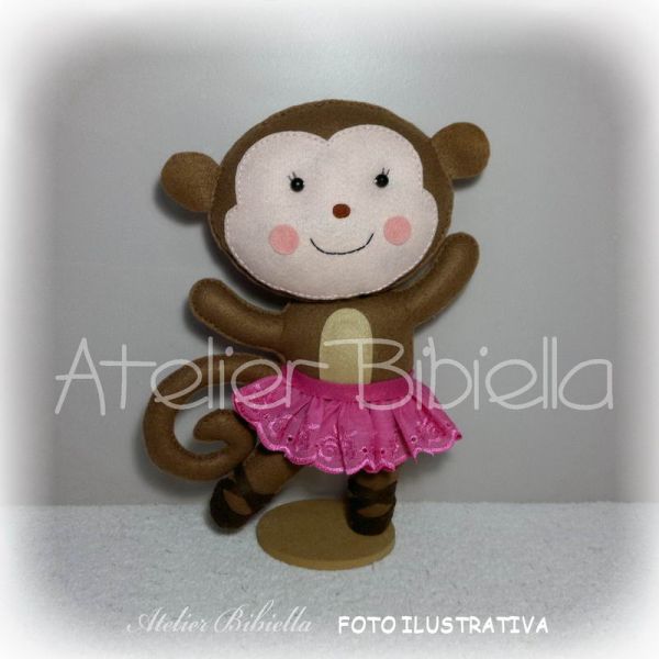 SAFARI BAILARINA PERSONALIZADA 30 CM COM SUPORTE UNIDADE