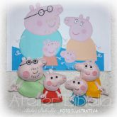 PEPPA PIG, GEORGE OU MÃMAE DEDOCHE DE PERSONAGEM UNIDADE