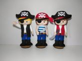 PIRATAS KIT 3 BONECOS 30CM