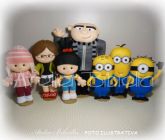 MINIONS ENFEITES KIT 5 PERSONAGENS