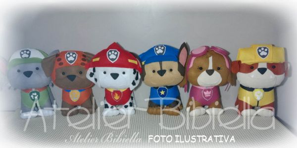 PATRULHA CANINA 20CM KIT C/ 6 PERSONAGENS