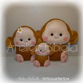 FAMÍLIA DE MACAQUINHOS CONJUNTO C/ 3 PEÇAS