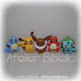 POKÉMON 10CM KIT COM 5 PERSONAGENS