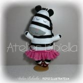 SAFARI BAILARINA PERSONALIZADA 30 CM COM SUPORTE UNIDADE