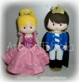 PRINCESA E PRINCIPE 30CM KIT COM 2