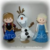 NOVO FROZEN ANNA OU ELSA 30 CM UNIDADE C/ SUPORTE